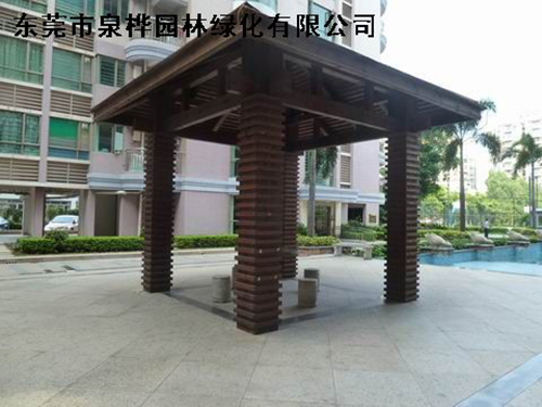 木凉亭花架绿化工程